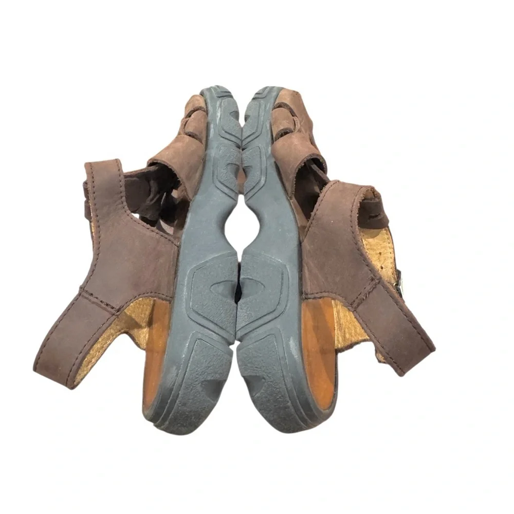 Asher Skyno Marine Brown Kids Leather Sandals Size 32 EU 1 US